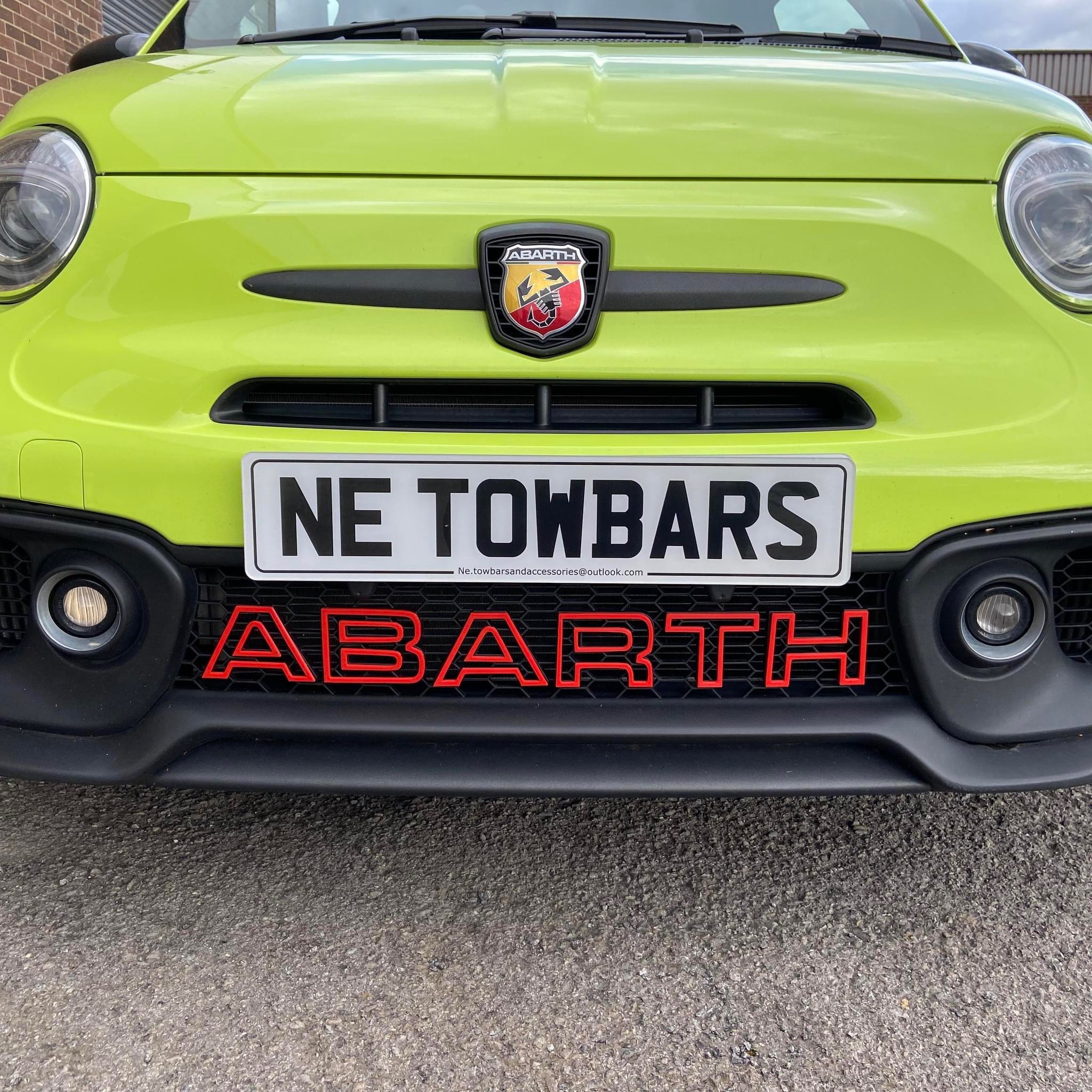 Abarth 500 badged up after a towbar fit